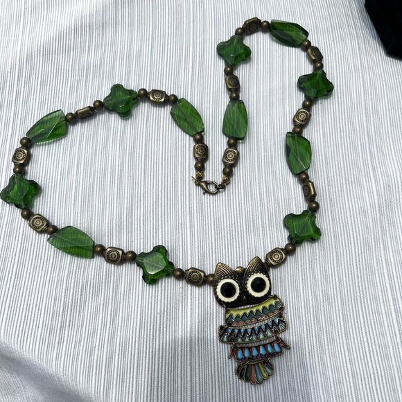 Vintage Owl necklace - Picture 4 of 7